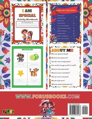 I Am Special Activity Book: Including Tracing Lines, Shapes, Letters, Fill in the Missing Letters, Sentences, Sight Words, Number Tracing, Addition, & Subtraction