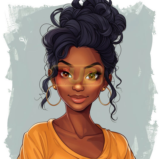 Young Melanated Girls PNG Pack
